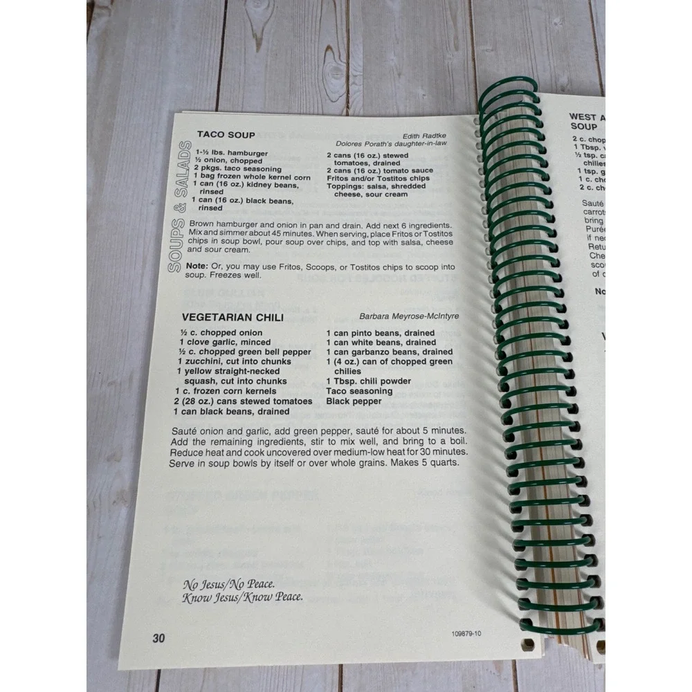 Favorite Family Treasures Cookbook Hales Corners WI Lutheran Church 2010 Spiral‎